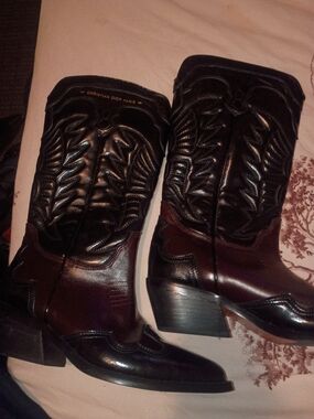 Dior women's size 39 Two-Tone Black and Dark Brown  Boots